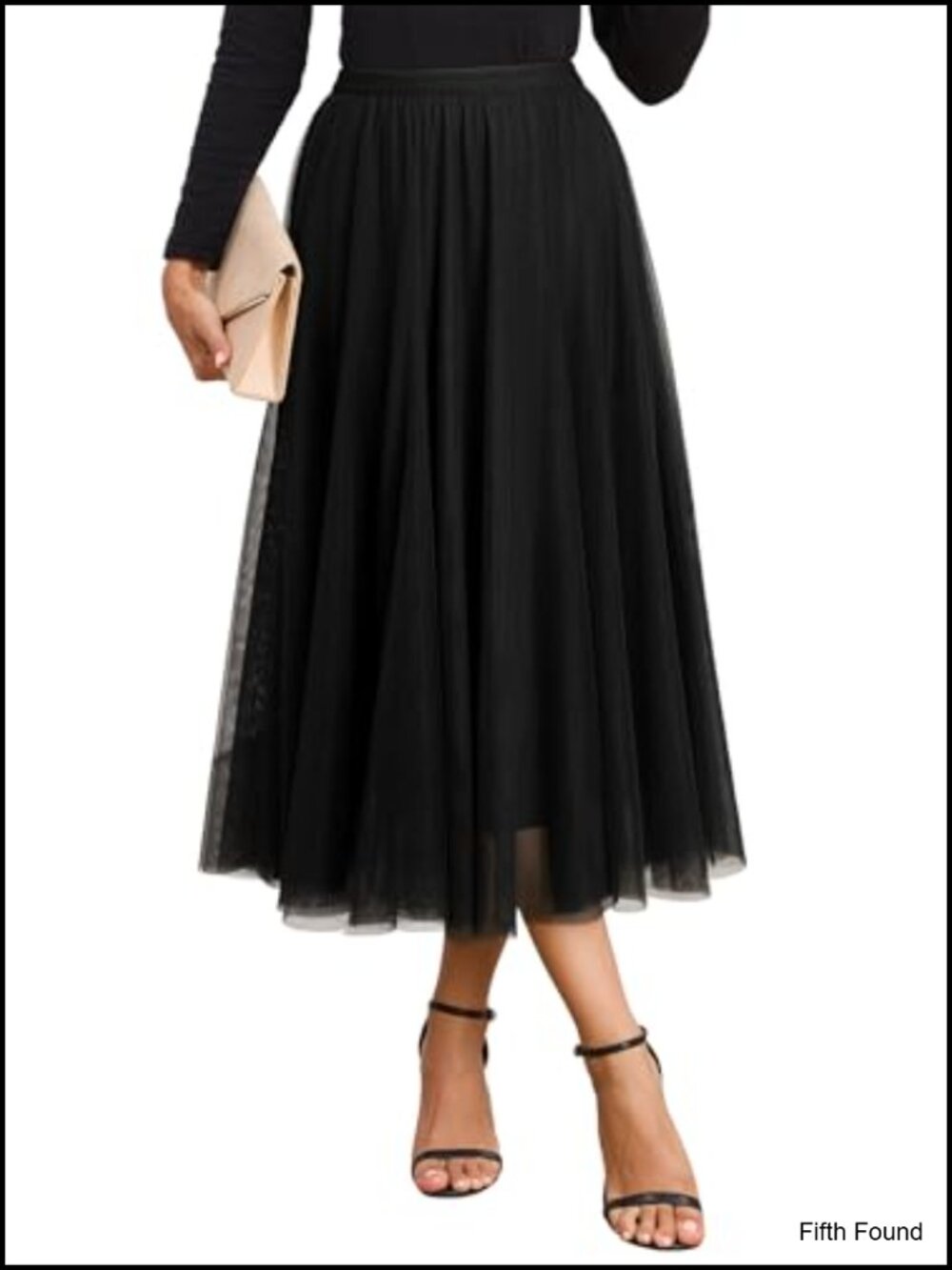 Womens Tulle Skirt High Waisted A-Line Layered Flowy Midi Skirt